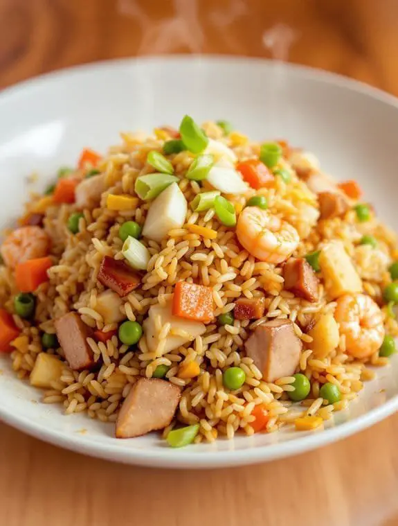 scorching hot fried rice