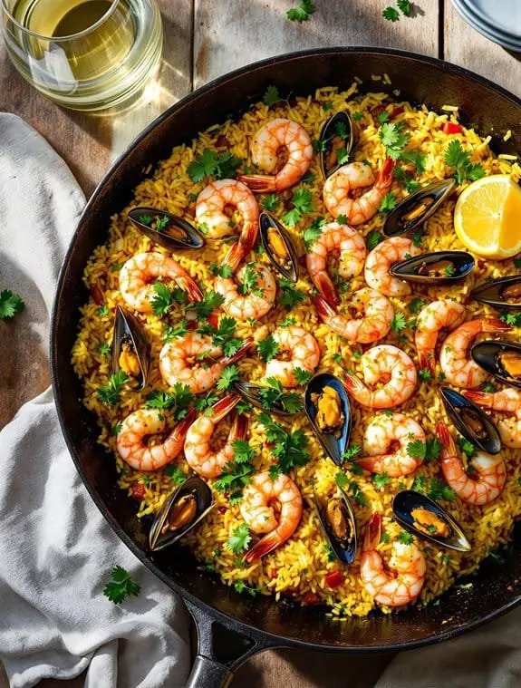 American-Style Seafood Paella Recipe