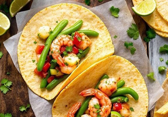 Fresh Lime-Cilantro Shrimp Tacos Recipe
