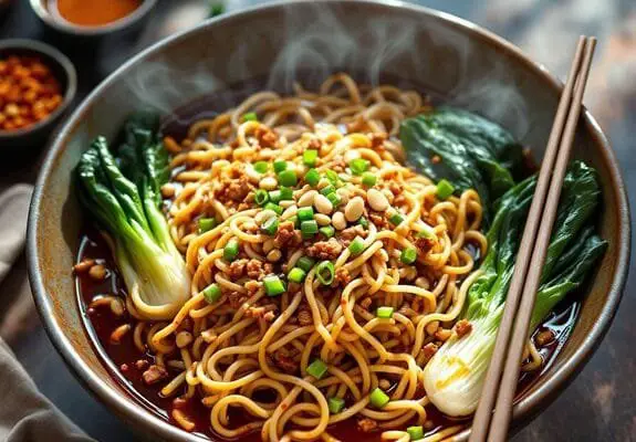 sichuan spicy noodle dish