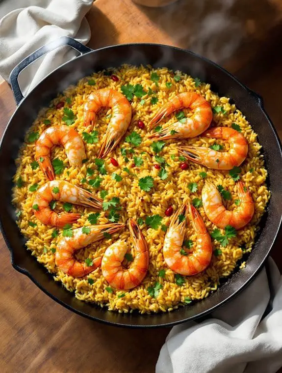 simple american style seafood paella