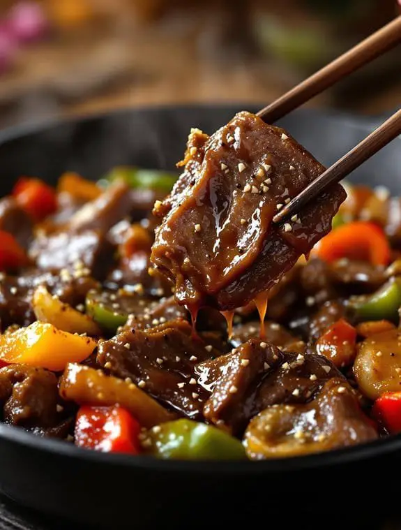 sizzling black pepper beef
