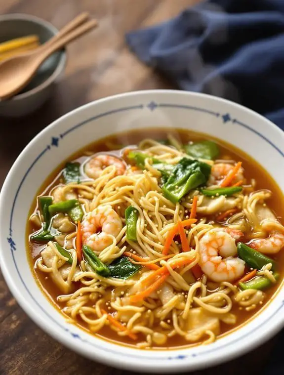 sizzling golden rice soup