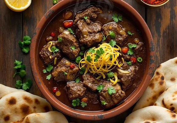 slow cooked pakistani beef dish