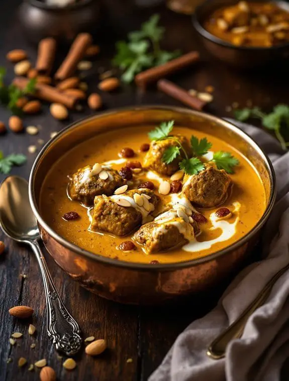 slow simmered creamy lamb pasanda
