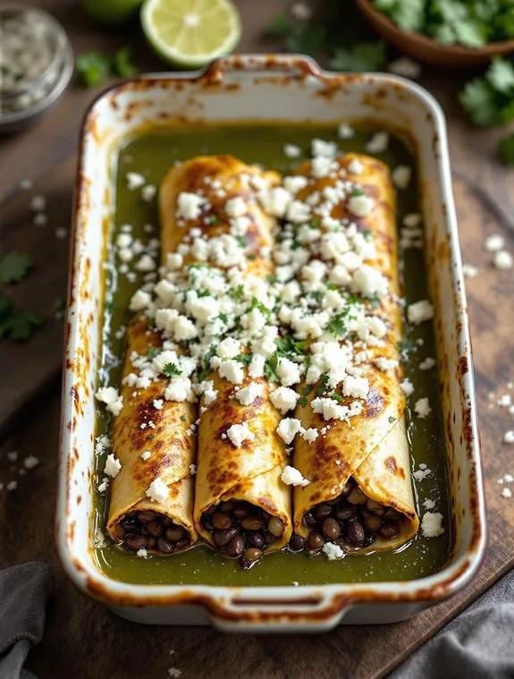 smoky black bean enchiladas