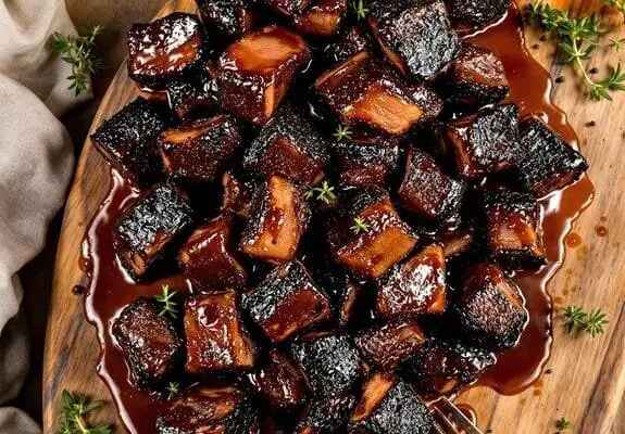 smoky caramelized bbq burnt ends