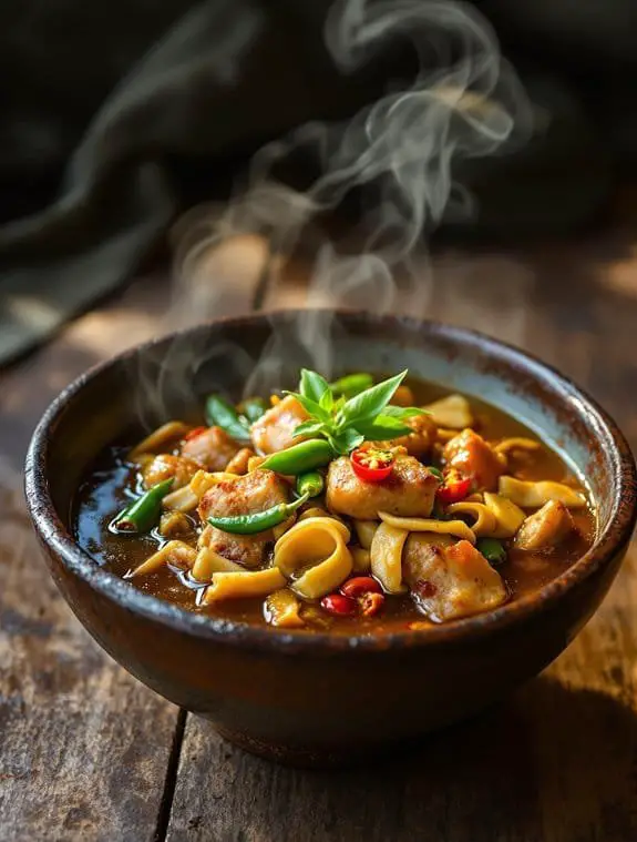 smoky pork bamboo curry