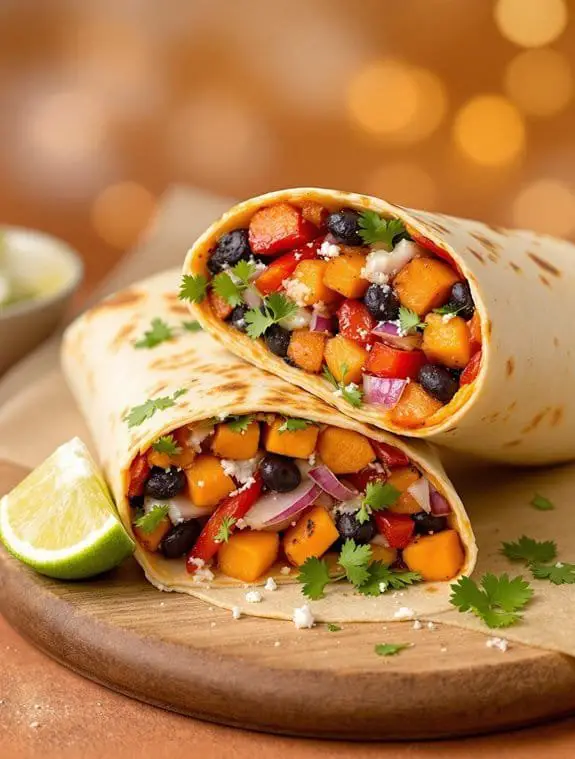smoky sweet potato burritos