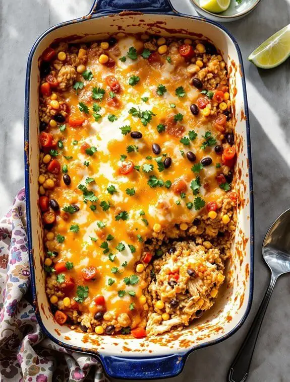 Fiery Southwest Chicken Rice Casserole Recipe