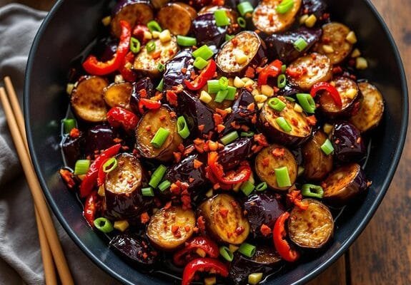 Fiery Asian Eggplant Stir-Fry Recipe