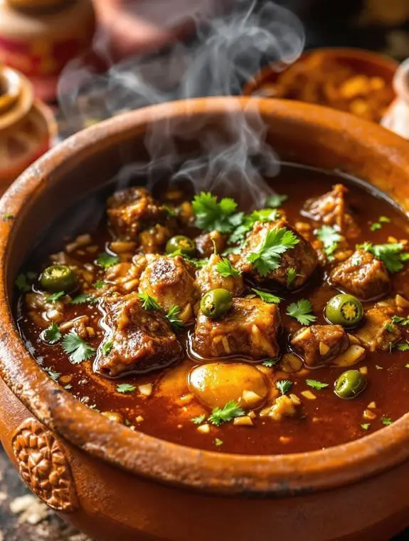 spicy marinated mutton dish