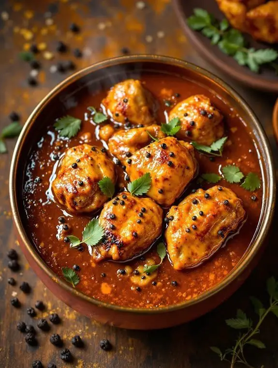 spicy south indian pepper chicken