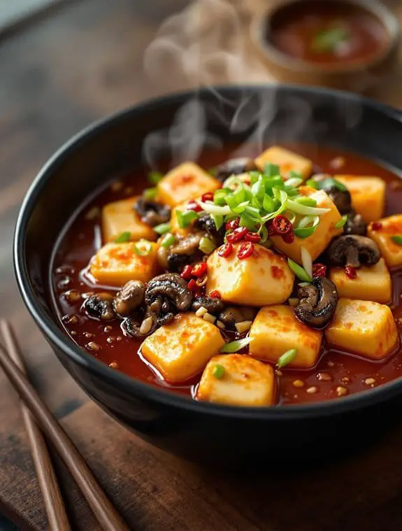 spicy vegetarian mapo tofu