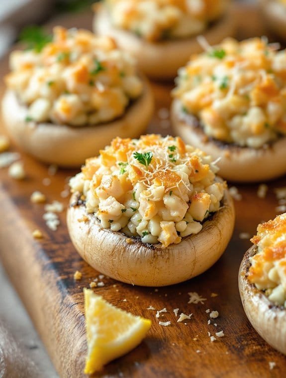 stuff mushroom caps with filling