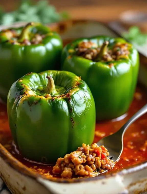 stuffed peppers in oven