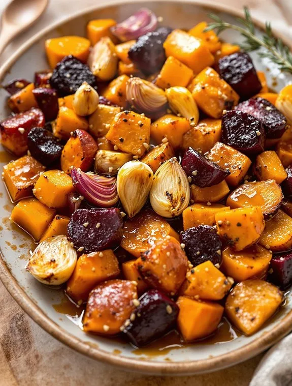 sweet and savory miso vegetables