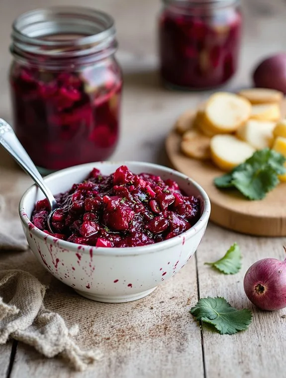 sweet and tangy beetroot chutney