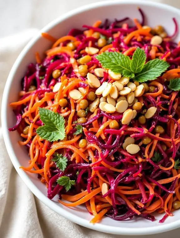 sweet crunchy beet slaw