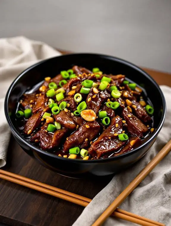 tender garlic beef delight