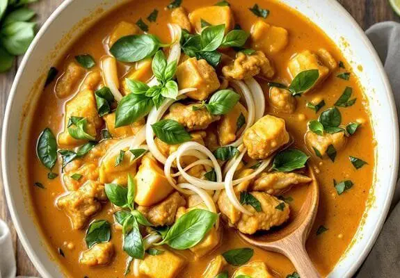 thai basil chicken curry