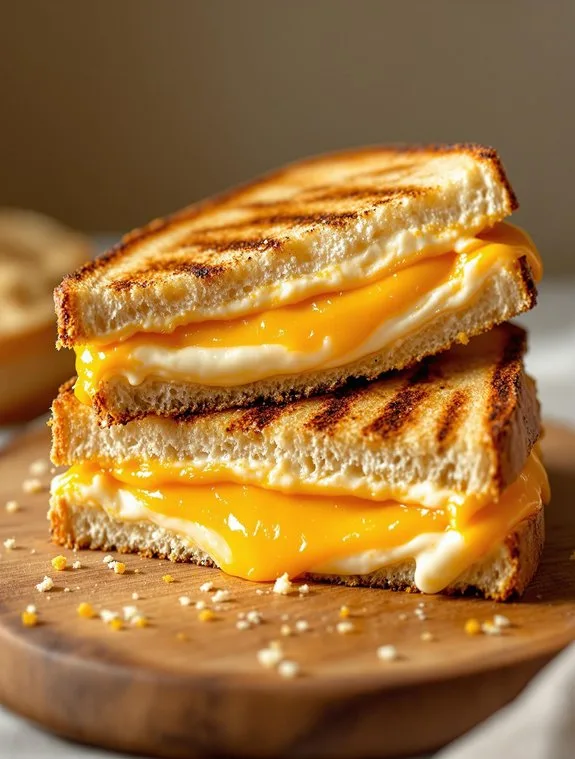 ultimate creamy grilled cheese