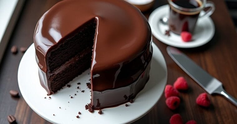 Rich & Moist Vegan Dark Chocolate Cake Recipe