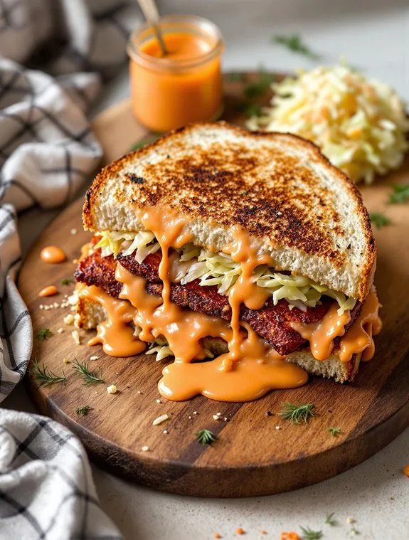 Smoky Vegan Tempeh Reuben Sandwich Recipe