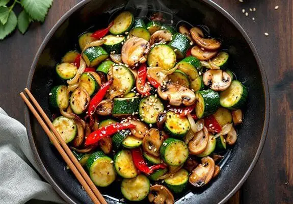 Quick & Savory Zucchini Mushroom Stir-Fry Recipe