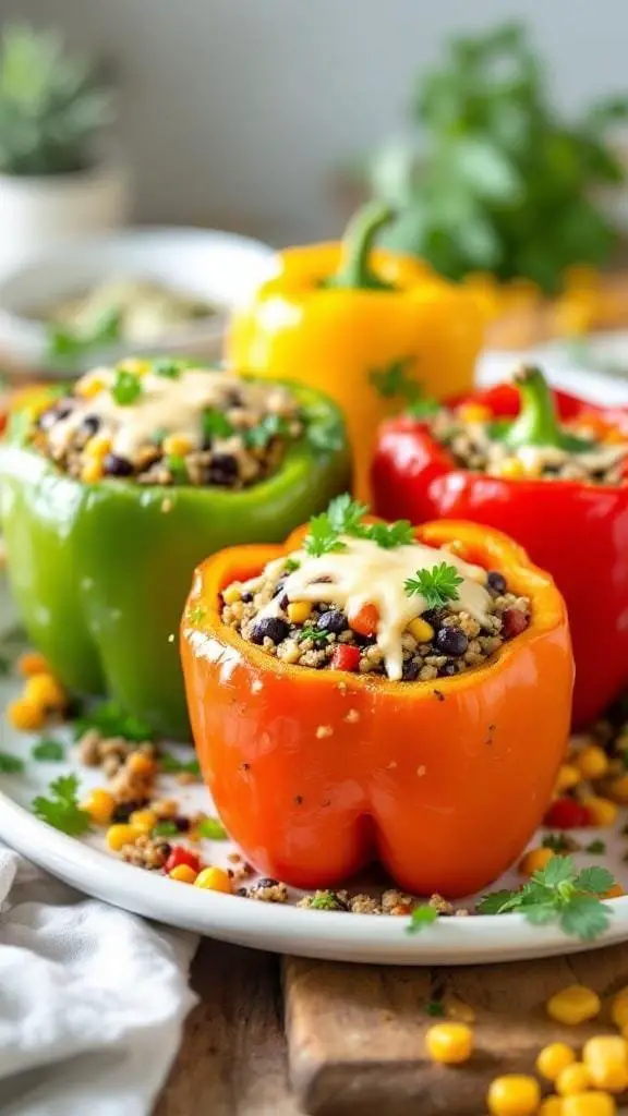 Mexican-Style Quinoa Stuffed Peppers Recipe